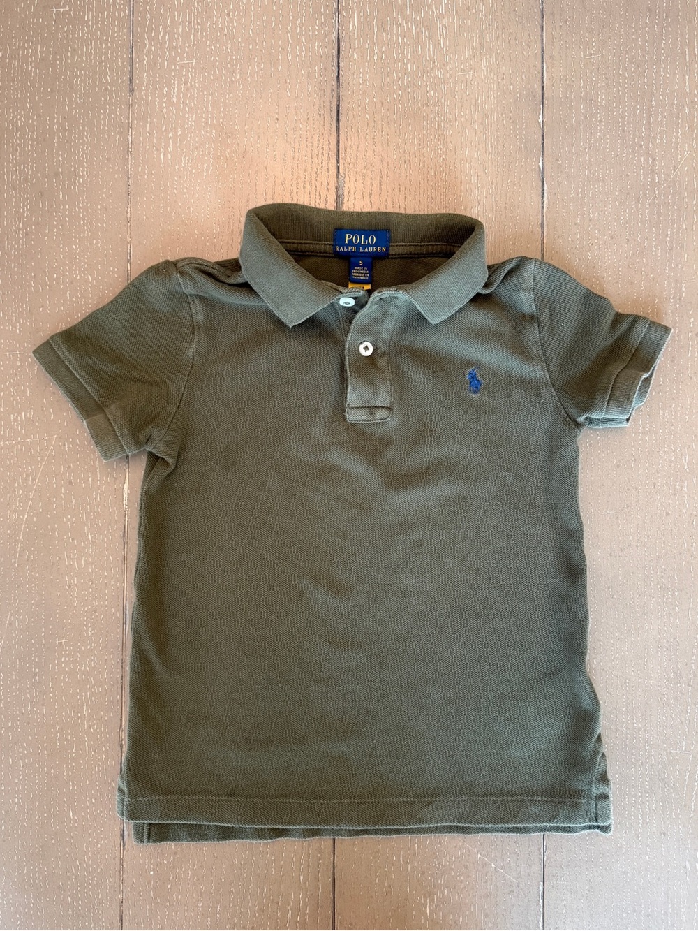 Polo Ralph Lauren Kids Green Short Sleeve Cotton Mesh Polo Shirt Girls Size 5